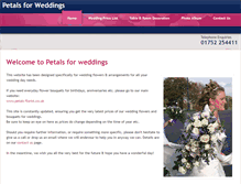 Tablet Screenshot of petalsforweddings.co.uk